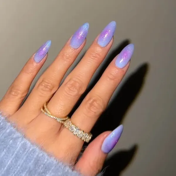 Crystal Frequency Aura Nails Design