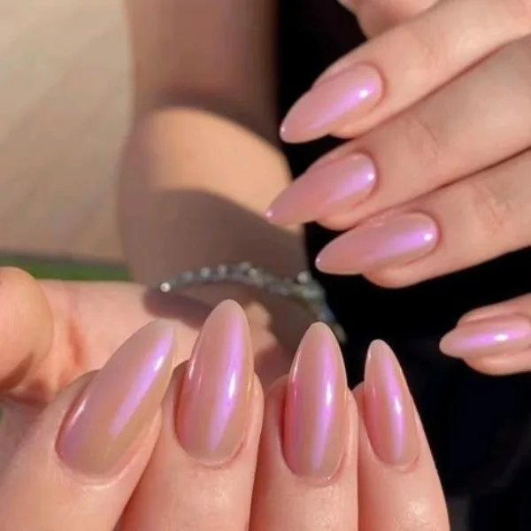 Rose Quartz Rush Aura Nails Design