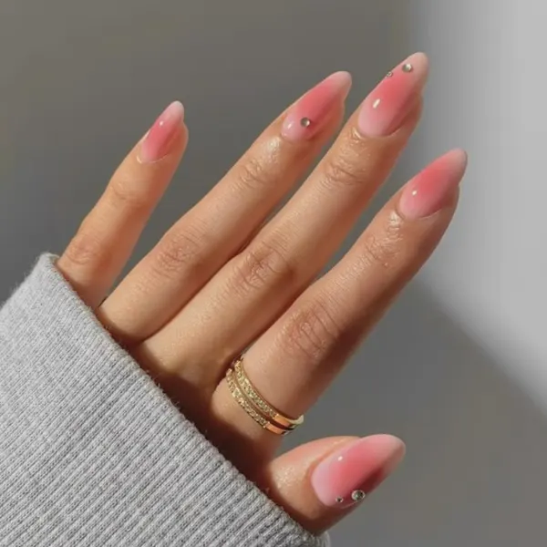 Blush Beam Aura Nails Design