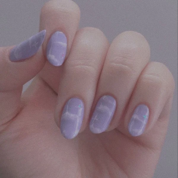 Amethyst Cloud Aura Nails Design