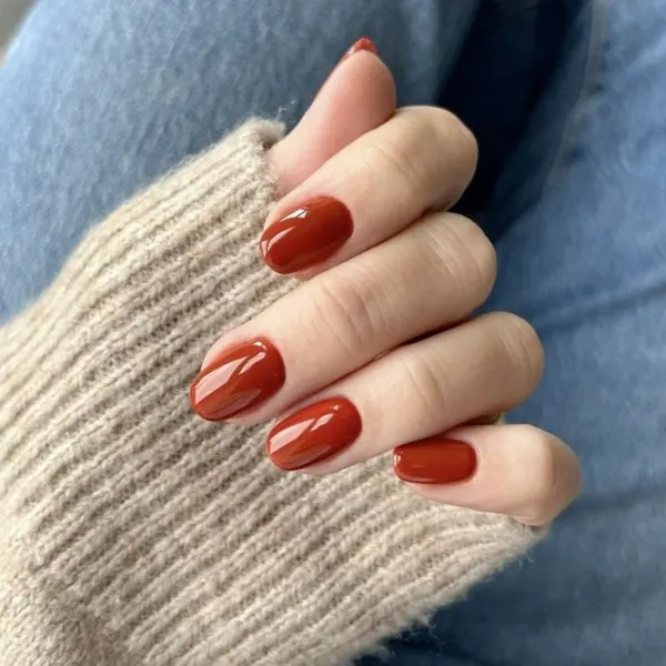 Cinnamon Smoke Nail Design