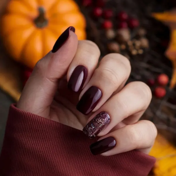 Velvet Bark Nail Design