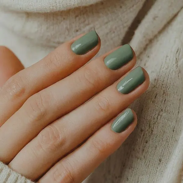 Mossy Whisper Nail Design