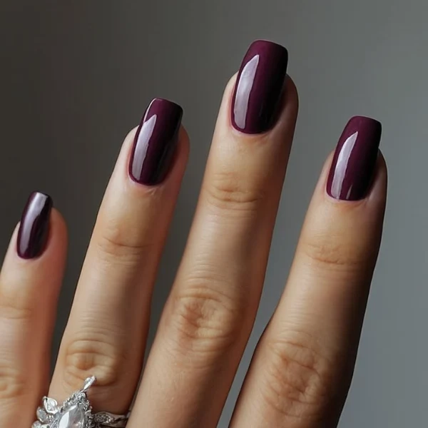 Plum Shadows Nail Design