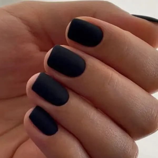 Black Velvet Nail Design