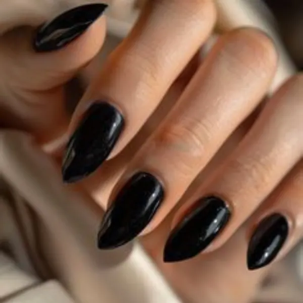 Onyx Eclipse Nail Design