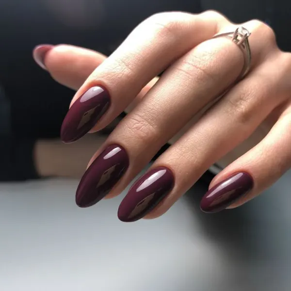 Merlot Mood Nail Design