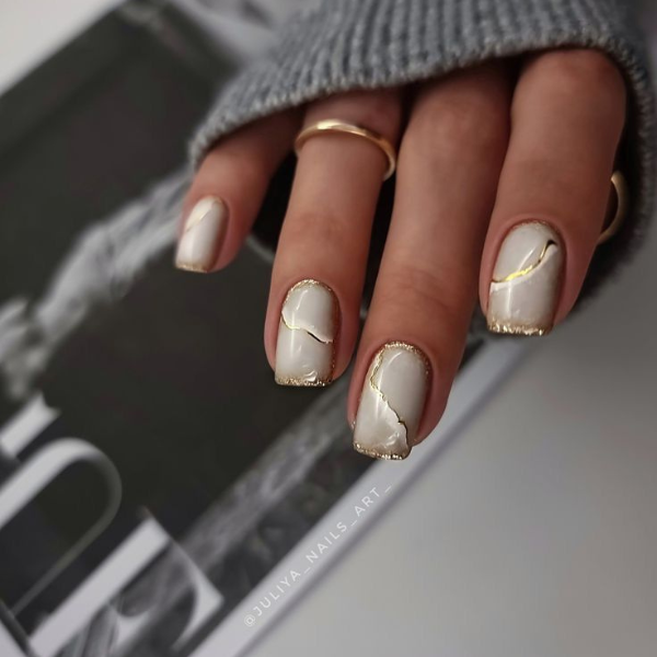 Ivory Dreams Nail Design