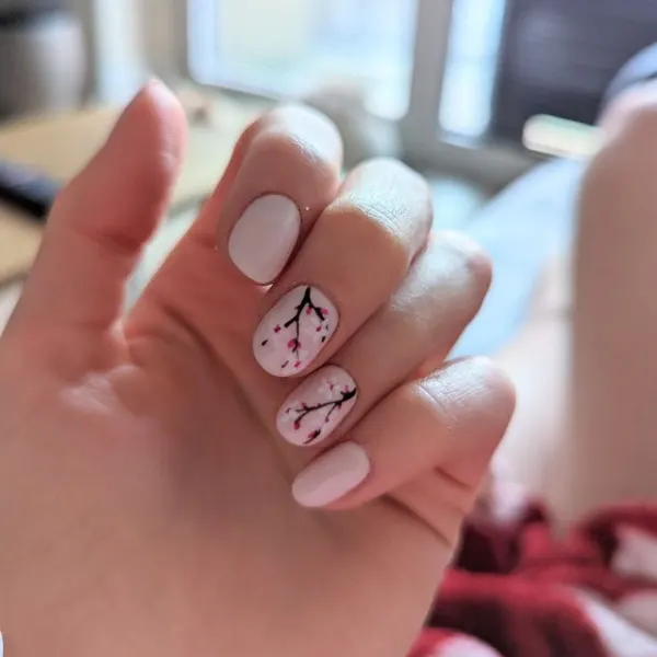 Ice Blossom Nail Design