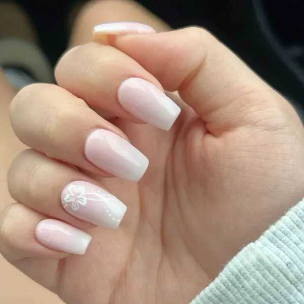 Frosted Bloom Nail Design