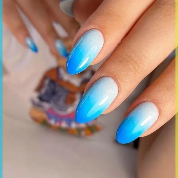 Ocean Flame Nail Design