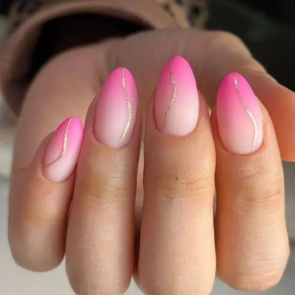 Pink Veil Nail Design