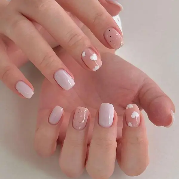 Cute Heart Nail Design