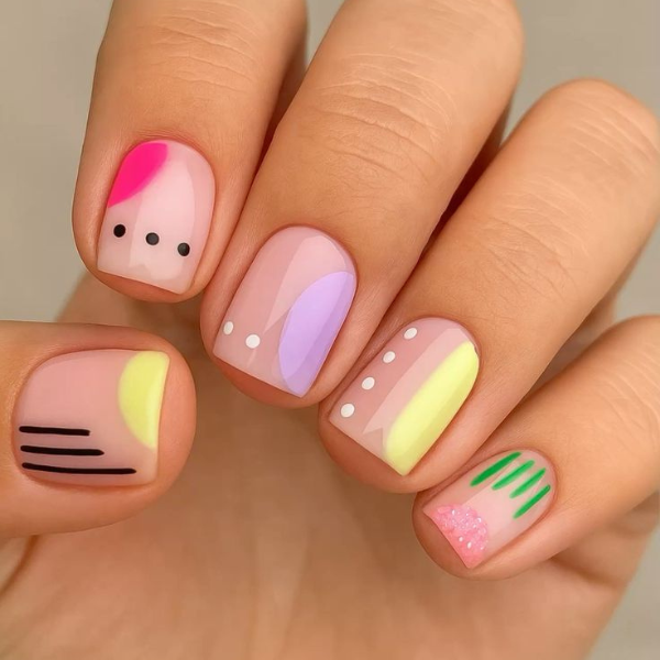 Color Pop Fun Nails Design