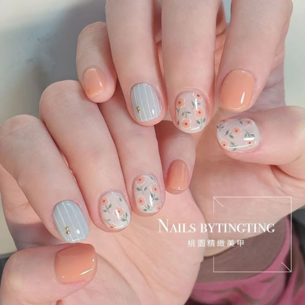 cute short square nail designs