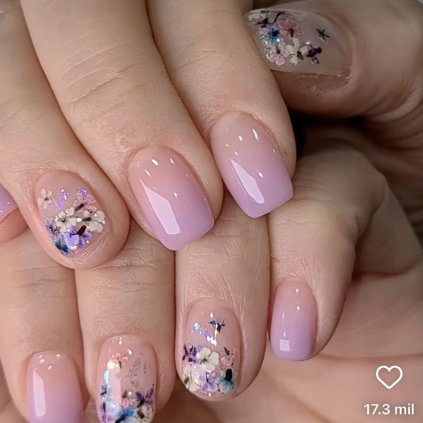 cute short square nail designs