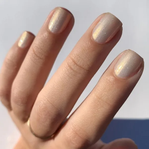 Champagne Pearl Nails Design