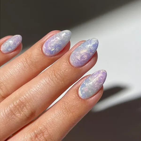 Mystic Opal Pearl Nails Design