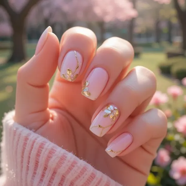 pink glitter nail designs