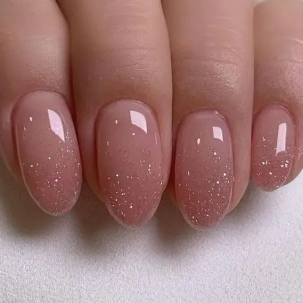 pink glitter nail designs