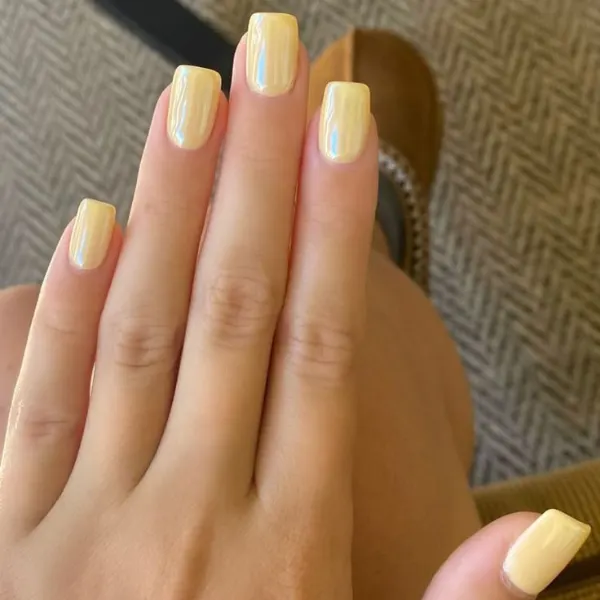Lemon Glaze Shine Nail Design