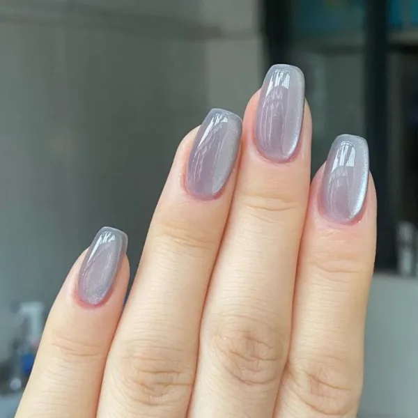 Smoky Quartz Elegance Nail Design