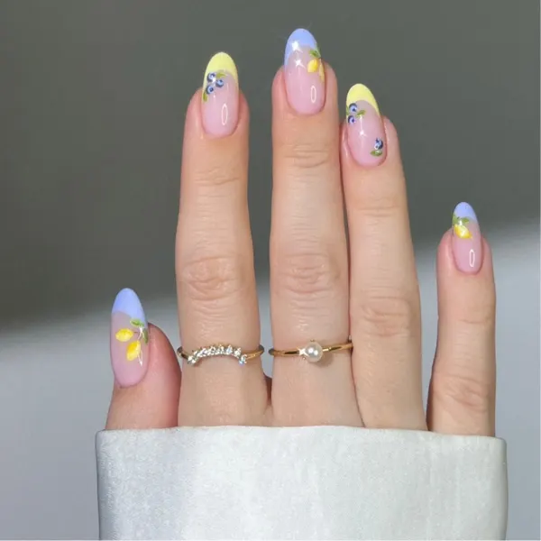 Twilight Citrus nails Design