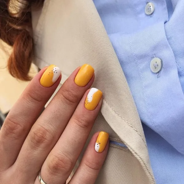 Mustard Muse Yellow Nail Design