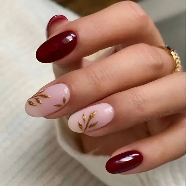 burgundy nail art ideas