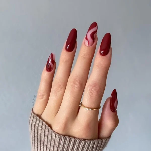 Fall Burgundy Nails