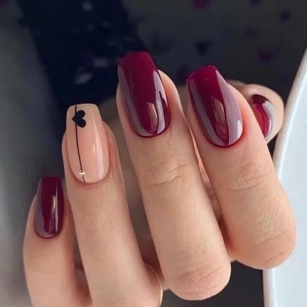 Spring Burgundy Nail Ideas