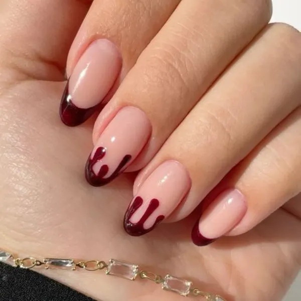burgundy nail art ideas