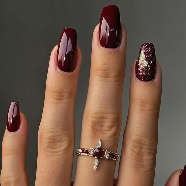 burgundy nail art ideas