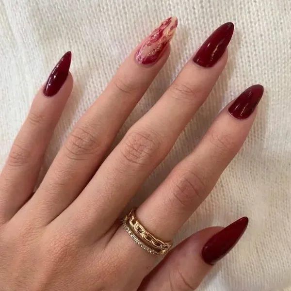 burgundy nail art ideas