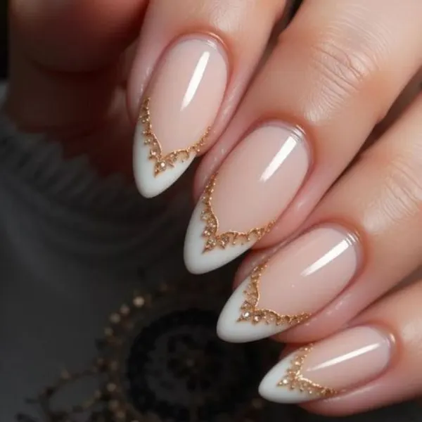 Vow Varnish Wedding Nails Design