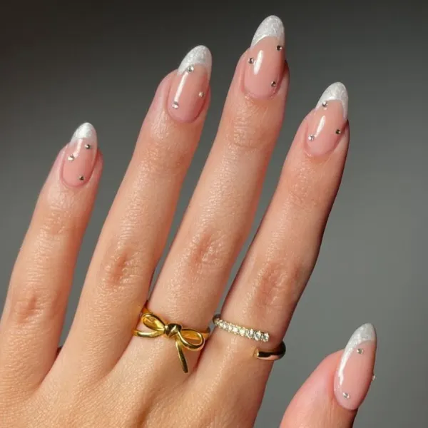 Forever French Wedding Nails Design