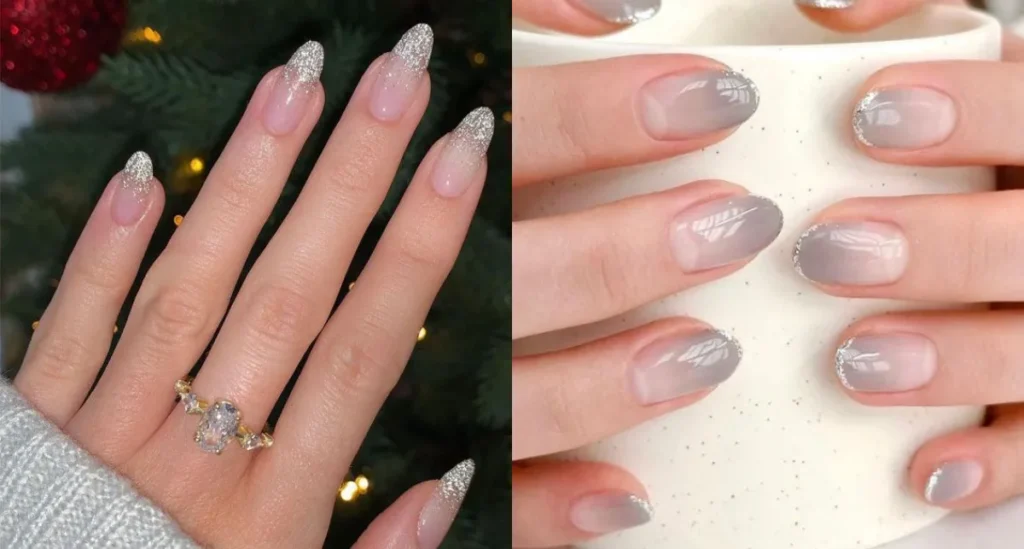 silver color nail paint